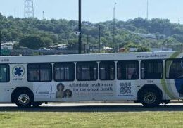 Crossroad bus ad - side of bus-2023